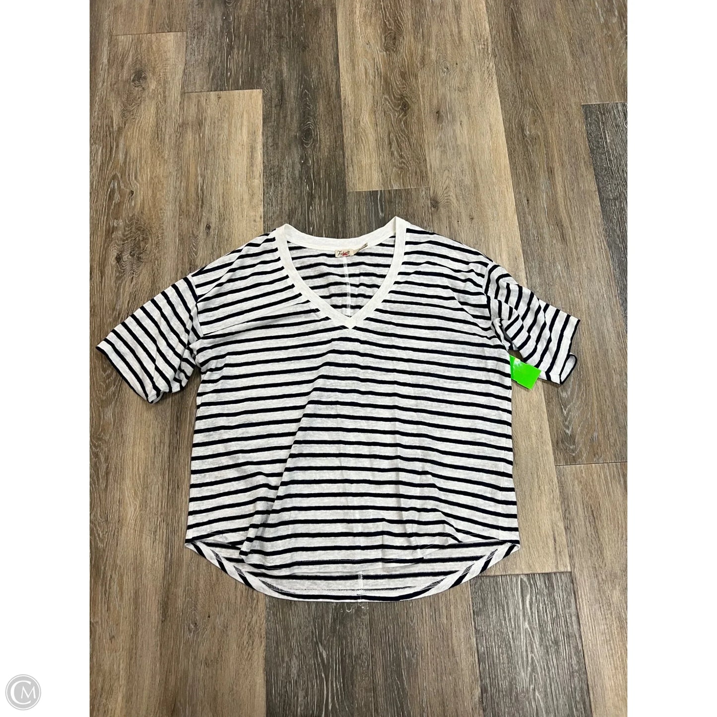 Top Short Sleeve By Faherty In Striped Pattern, Size: S