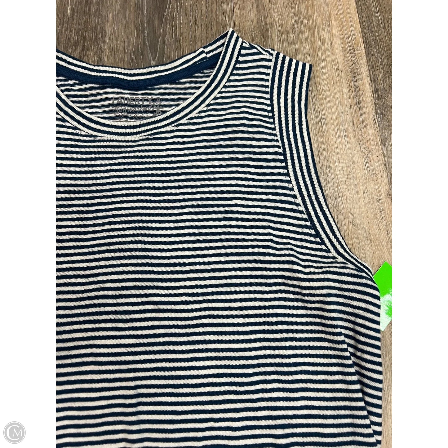 Top Sleeveless By Faherty In Striped Pattern, Size: M