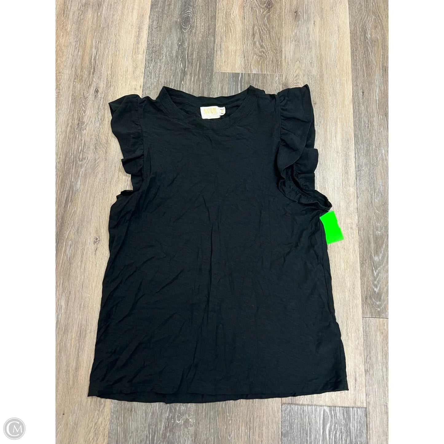 Top Short Sleeve By Nation In Black, Size: M