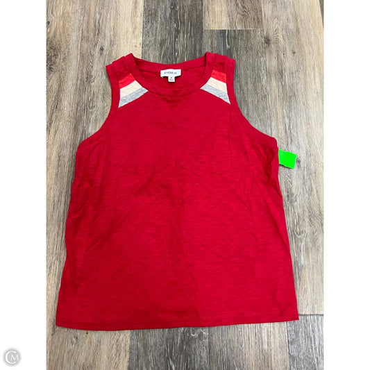Top Sleeveless By Evereve In Red, Size: M