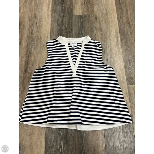 Top Sleeveless By Evereve In Striped Pattern, Size: M