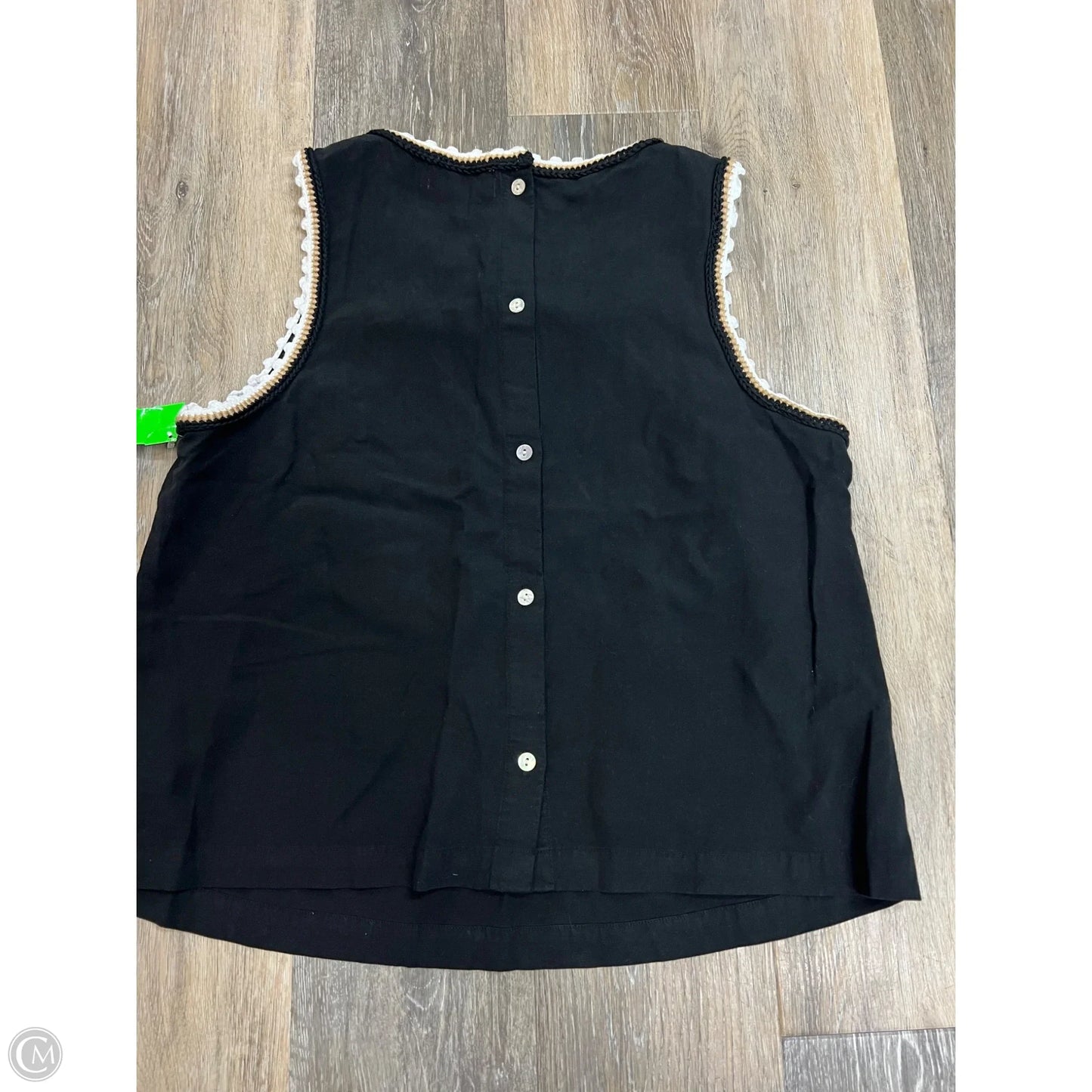 Top Sleeveless By Cloth & Stone In Black, Size: M
