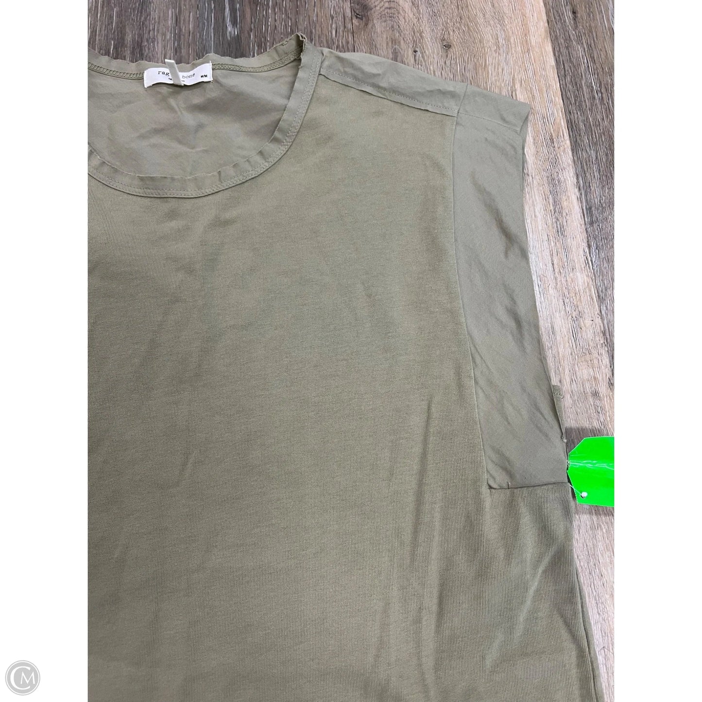 Top Short Sleeve By Rag And Bone In Green, Size: M