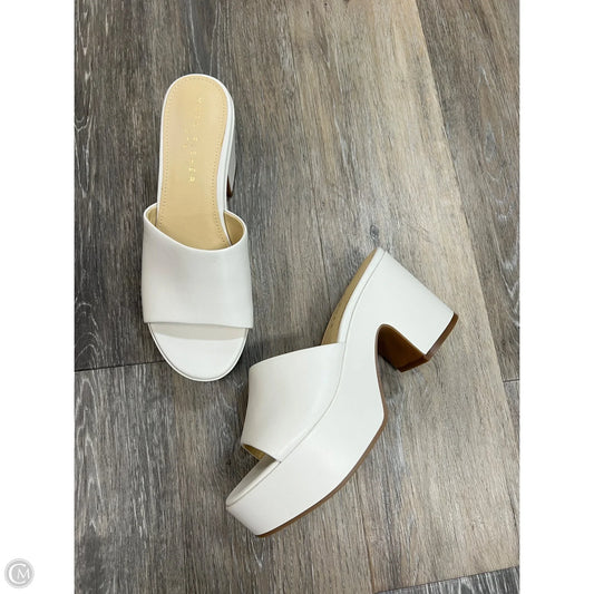 Shoes Heels Platform By Marc Fisher In White, Size: 8