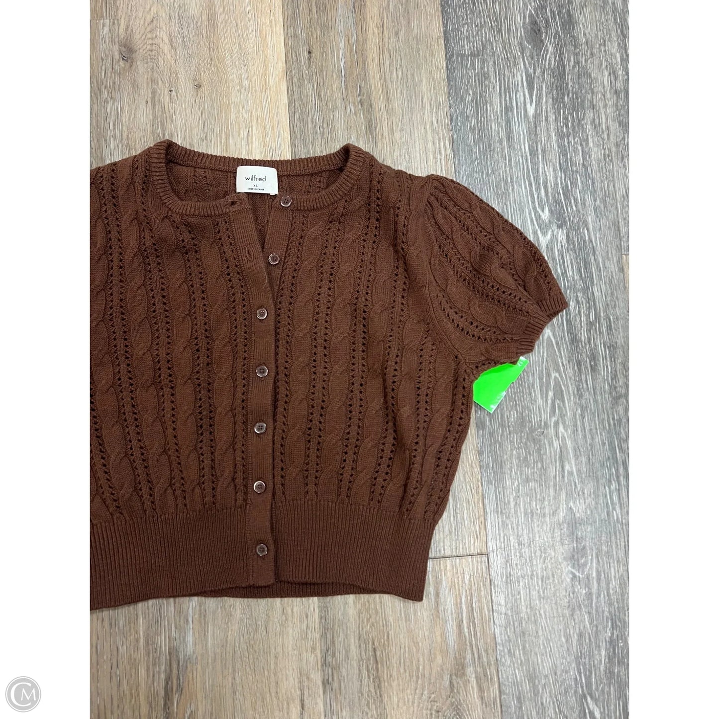 Sweater Short Sleeve By Wilfred In Brown, Size: Xs
