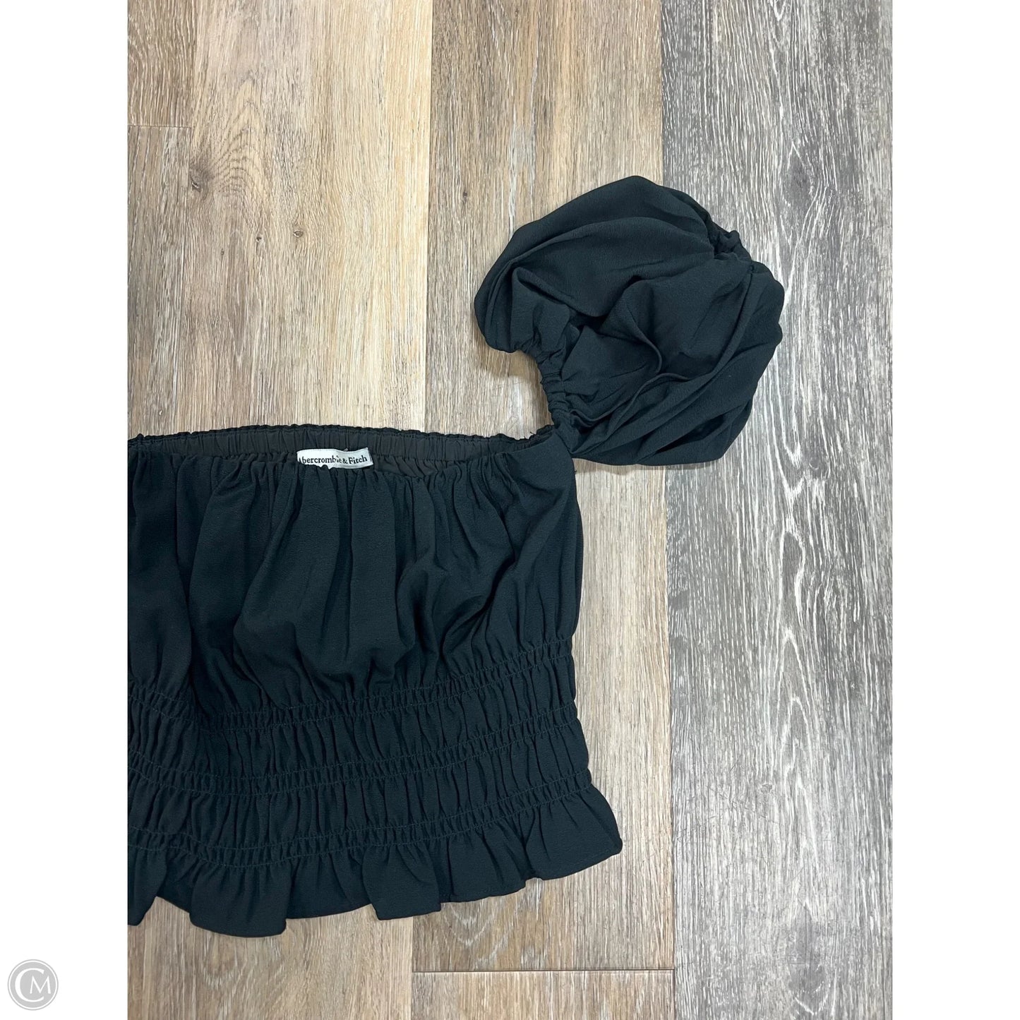 Blouse Short Sleeve By Abercrombie And Fitch In Black, Size: S