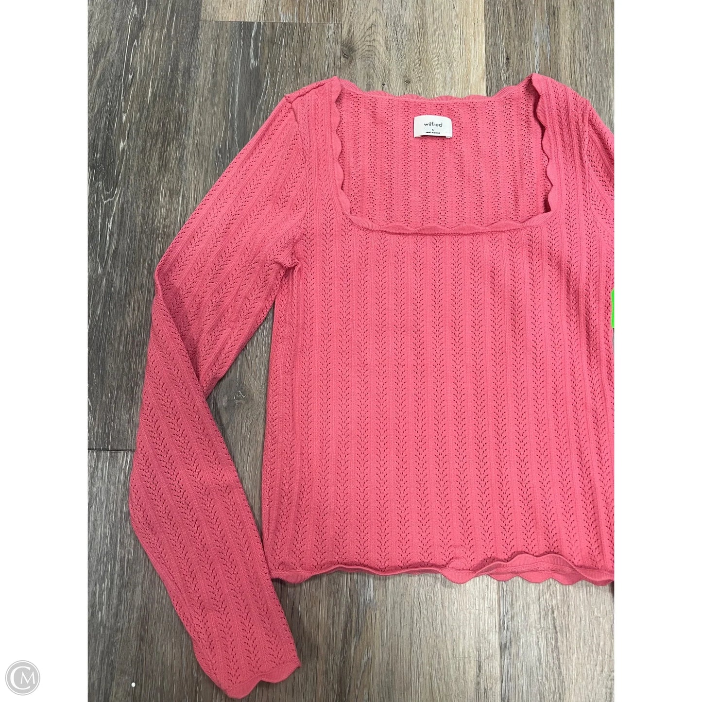 Top Long Sleeve By Wilfred In Pink, Size: S