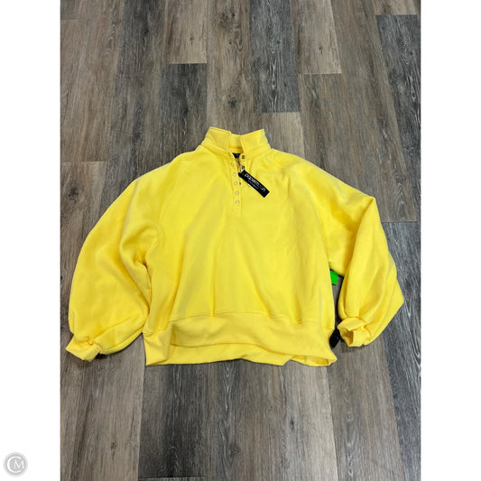 -Sweatshirt Collar By Papermoon In Yellow, Size: L