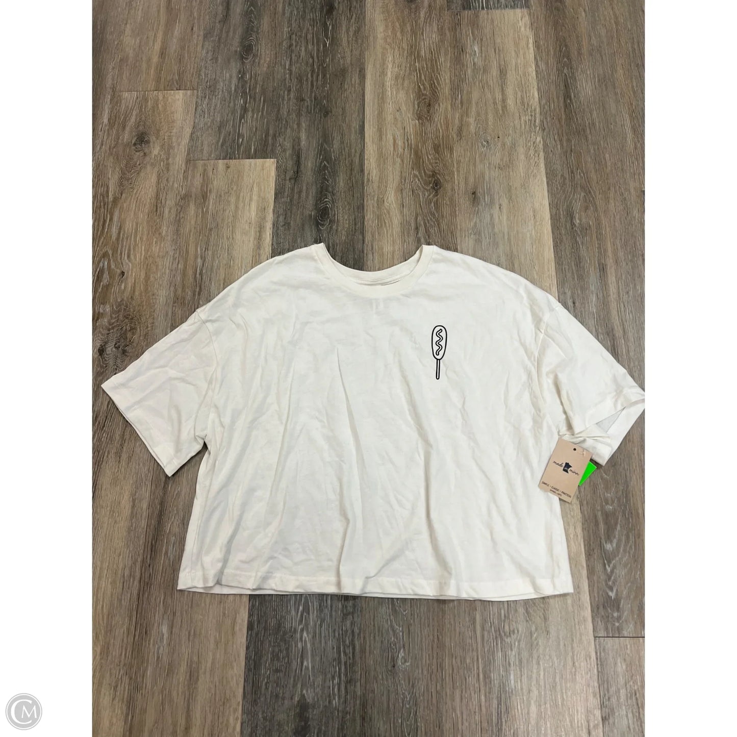 Top Short Sleeve By Bella + Canvas In White, Size: L
