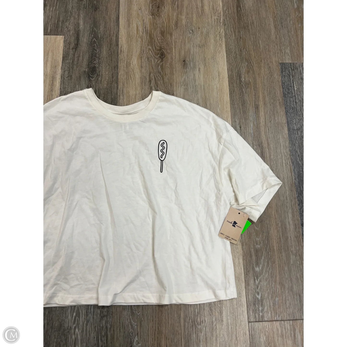 Top Short Sleeve By Bella + Canvas In White, Size: L