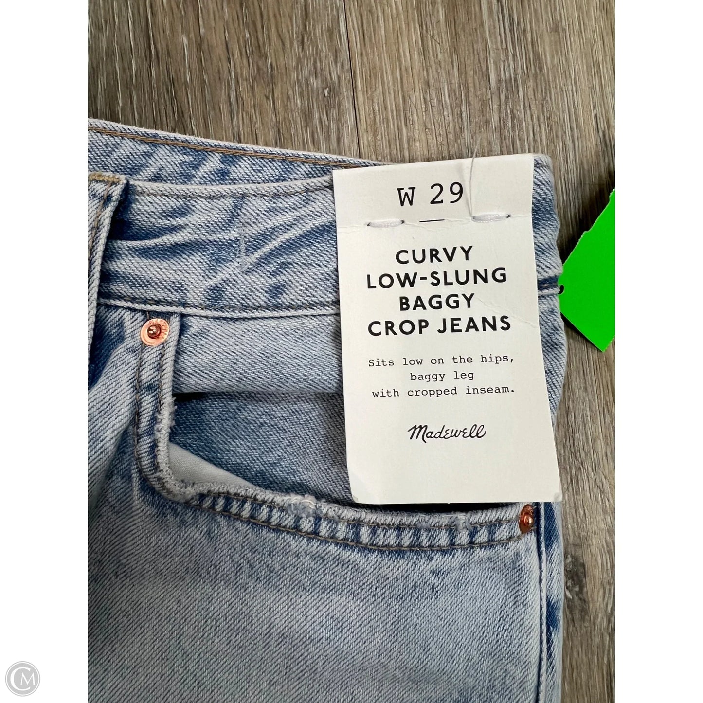 -Jeans Cropped By Madewell In Blue Denim, Size: 8