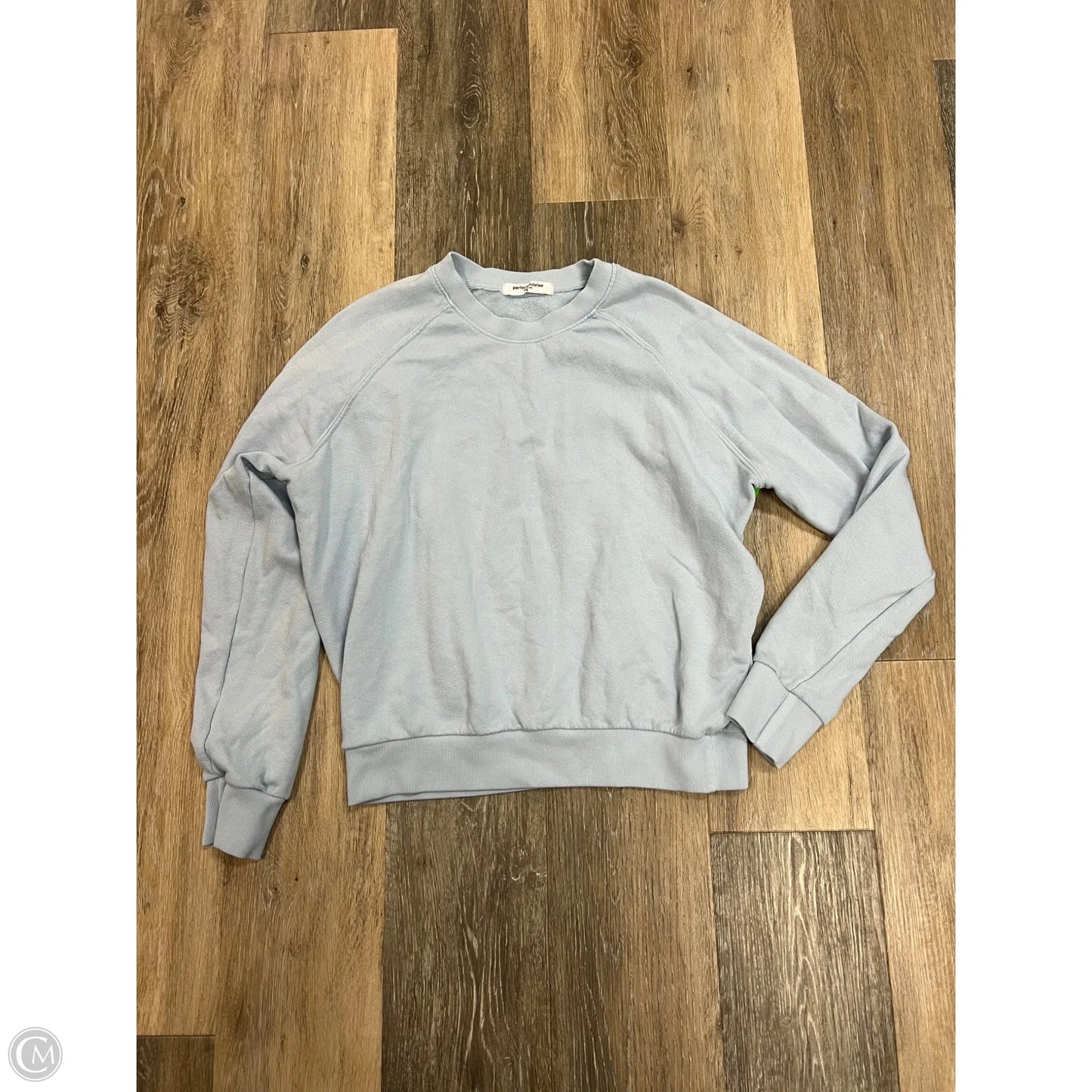 Sweatshirt Crewneck By Perfect White Tee In Blue, Size: S