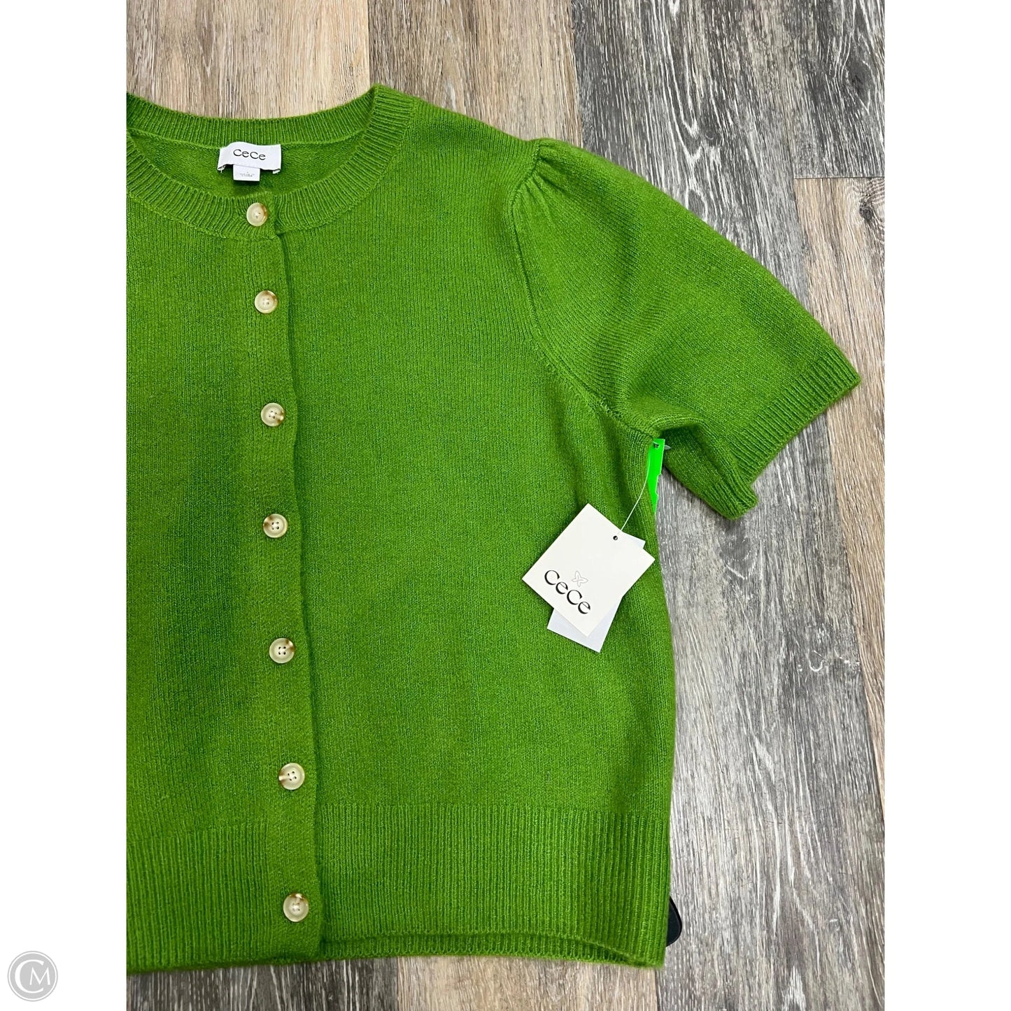 Sweater Cardigan By Cece In Green, Size: L