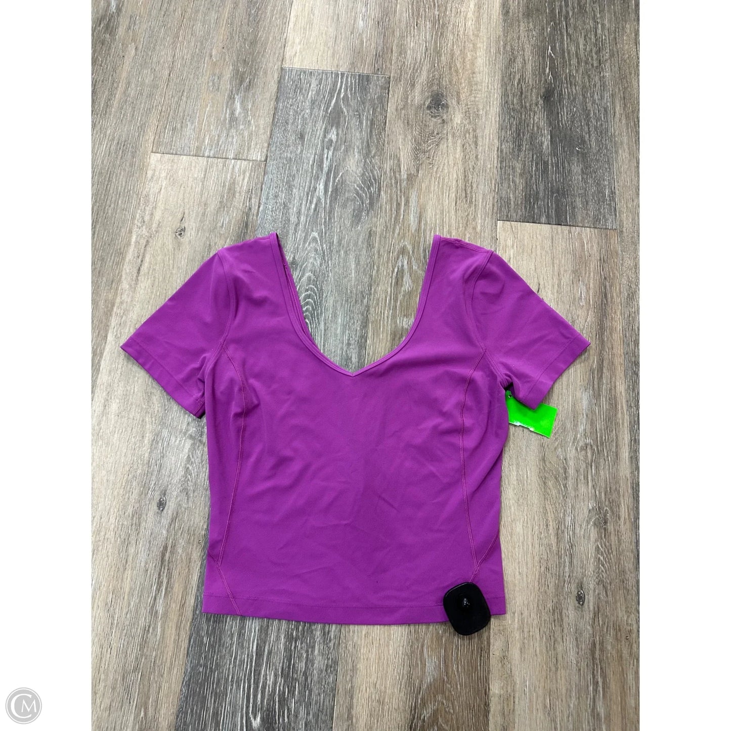 Athletic Top Short Sleeve By Lululemon In Purple, Size: 4