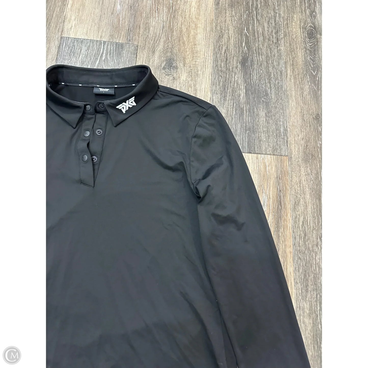 Athletic Top Long Sleeve Collar By PXG In Black, Size: L