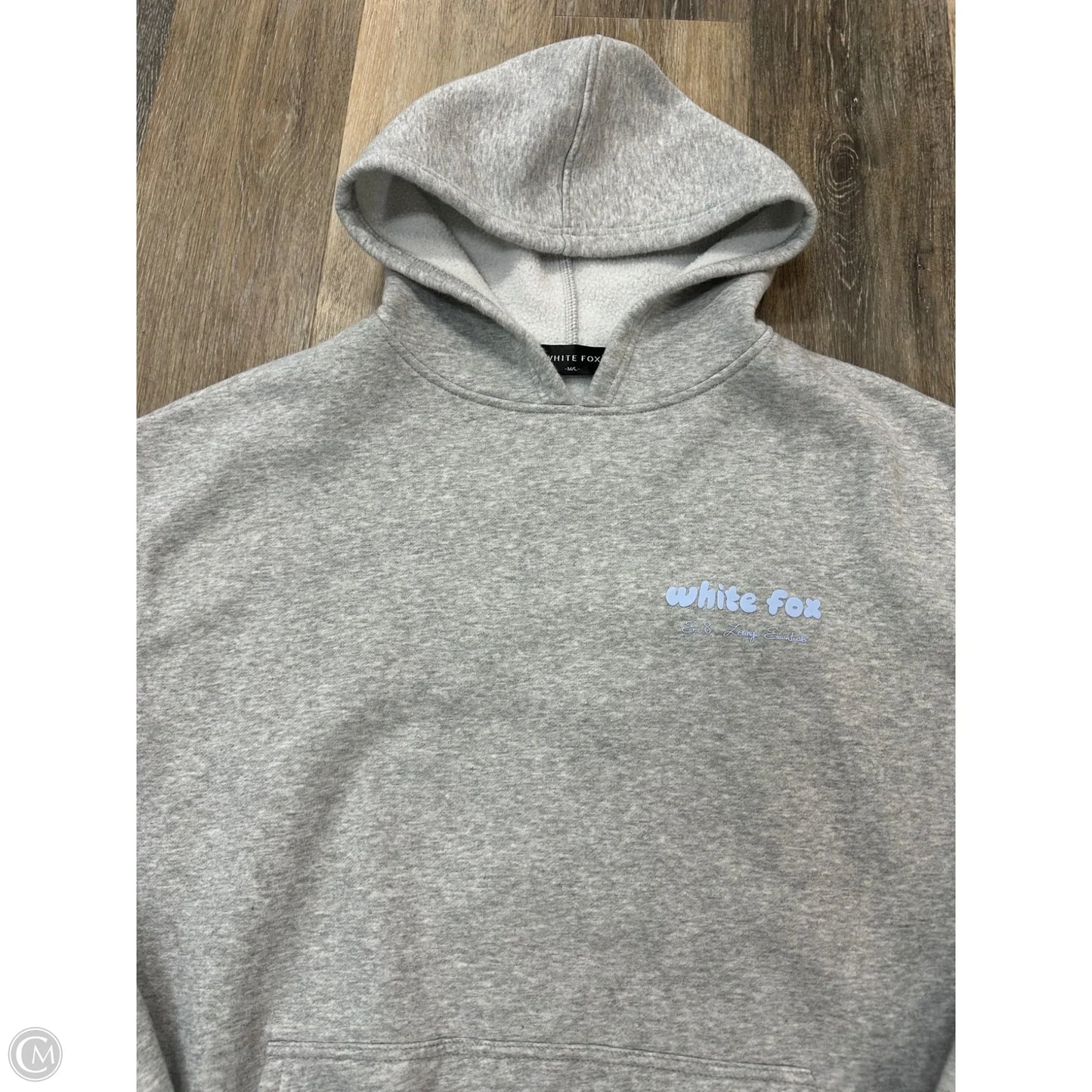 Sweatshirt Hoodie By White Fox In Grey, Size: M