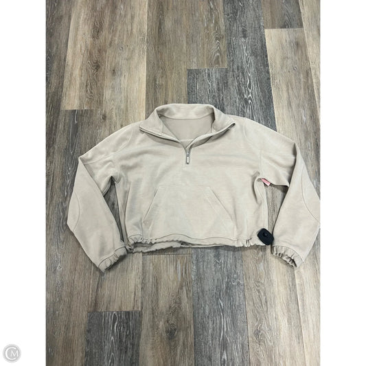 -Athletic Jacket By Lululemon In Tan, Size: 4