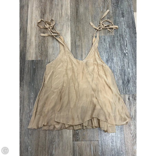 Top Sleeveless By Made in Italy In Tan, Size: M
