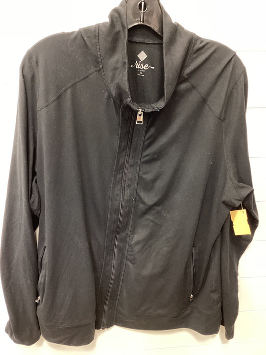 Athletic Jacket By Lularoe In Black, Size:2X