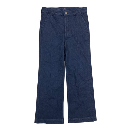 Jeans Wide Leg By J. Crew In Blue Denim, Size:8