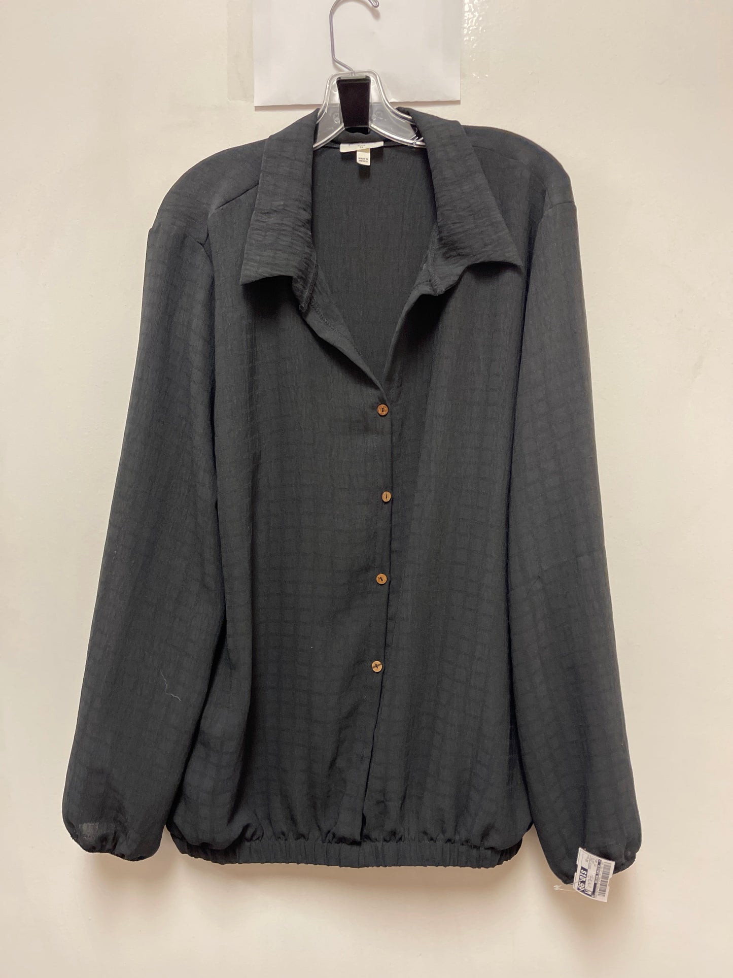 Top Long Sleeve By Clothes Mentor In Black, Size: 3x
