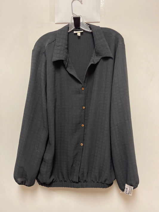 Top Long Sleeve By Clothes Mentor In Black, Size: 3x