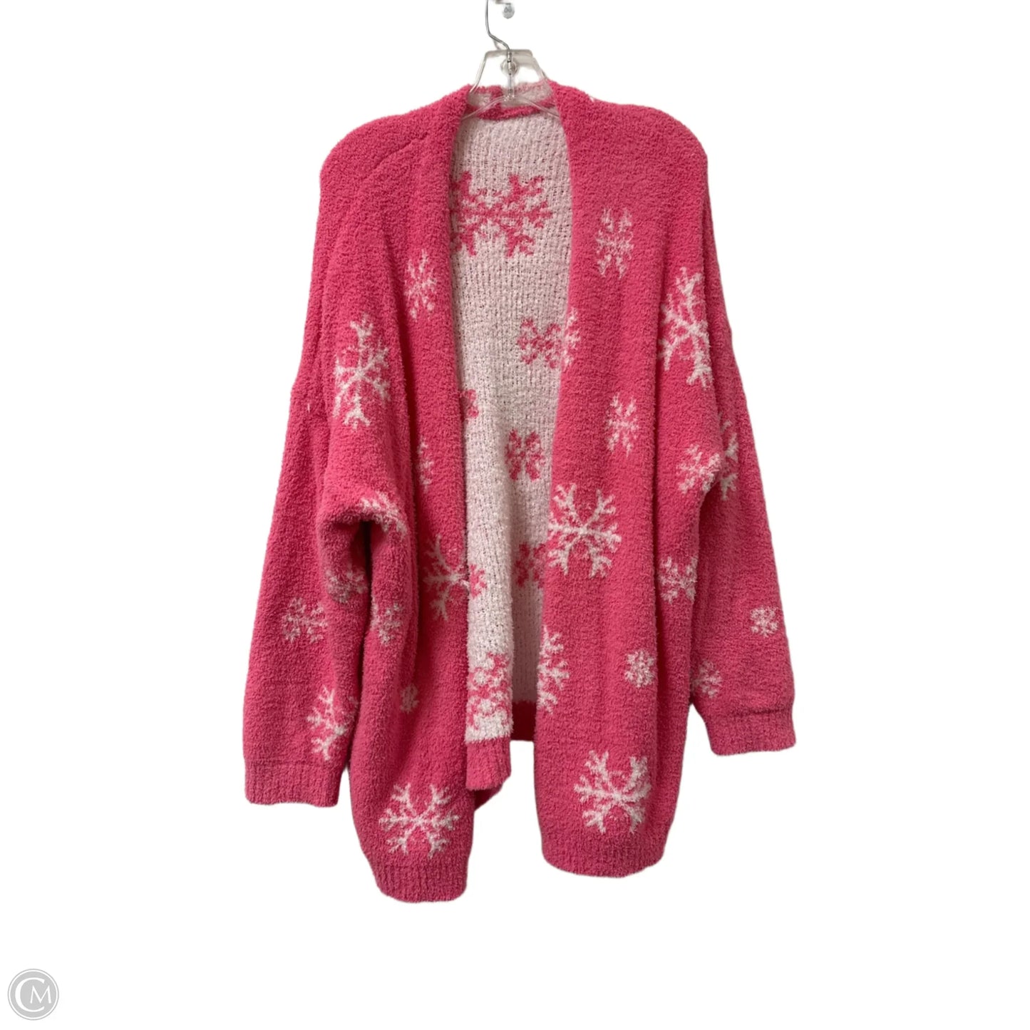 Sweater Cardigan By Clothes Mentor In Pink, Size: 2x