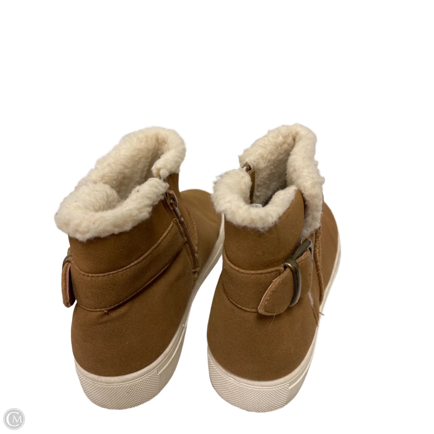 Boots Ankle Flats By Clothes Mentor In Brown, Size: 9