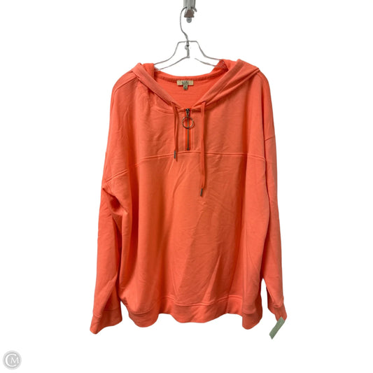 Sweatshirt Hoodie By Kori America In Orange, Size: 2x