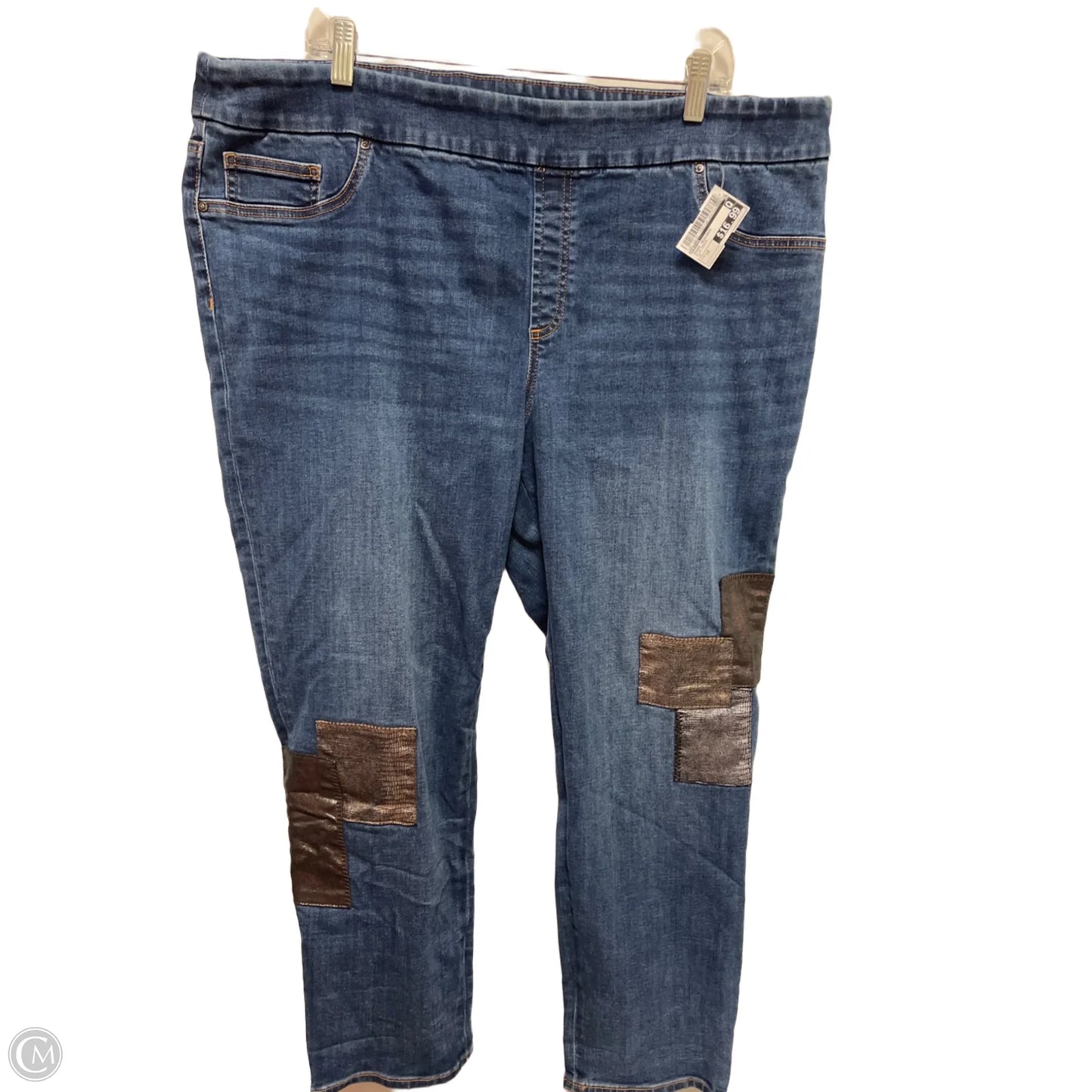 Jeans Jeggings By Chicos In Blue Denim, Size: 18