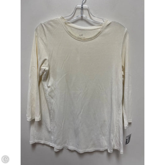 Top Long Sleeve Basic By J. Jill In Cream, Size: S