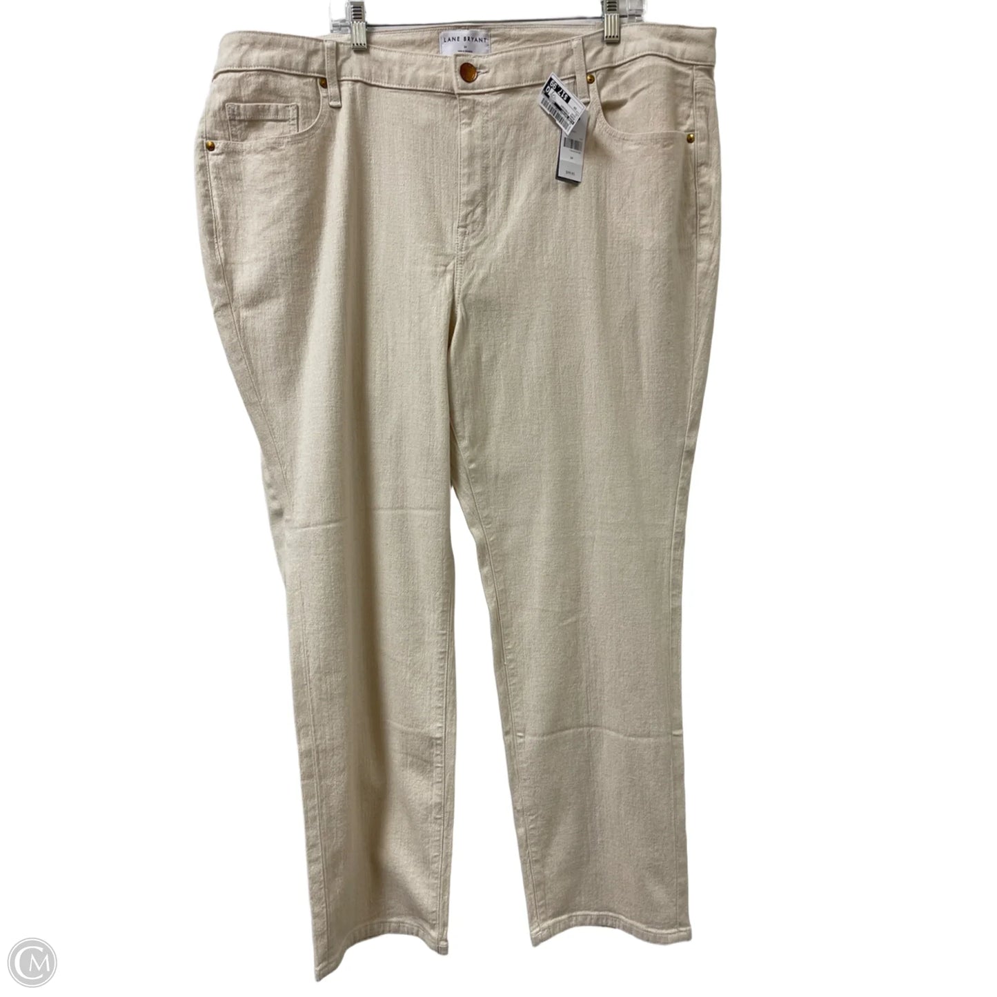Jeans Straight By Lane Bryant In Cream, Size: 24