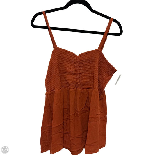 Top Sleeveless By Maurices In Orange, Size: 1x