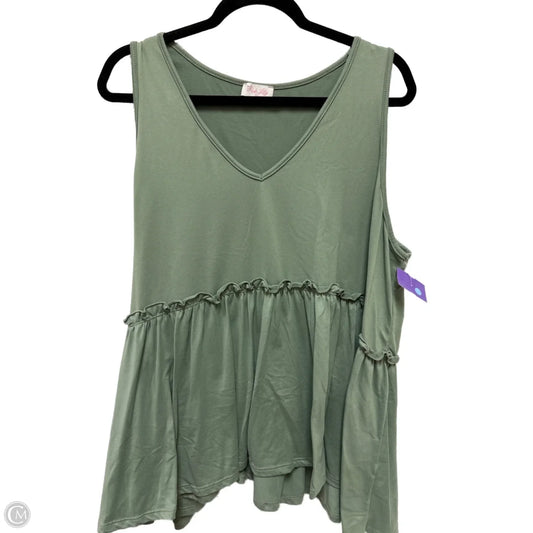 Top Sleeveless By Pink Lily In Green, Size: 2