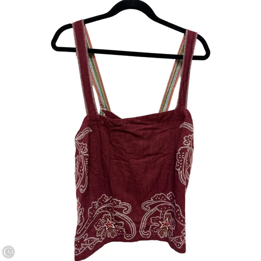 Top Sleeveless By Anthropologie In Red, Size: 1x