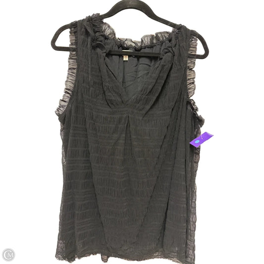 Top Sleeveless By Max Studio In Black, Size: 1x