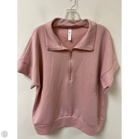 Sweater Short Sleeve By Clothes Mentor In Pink, Size: 2x
