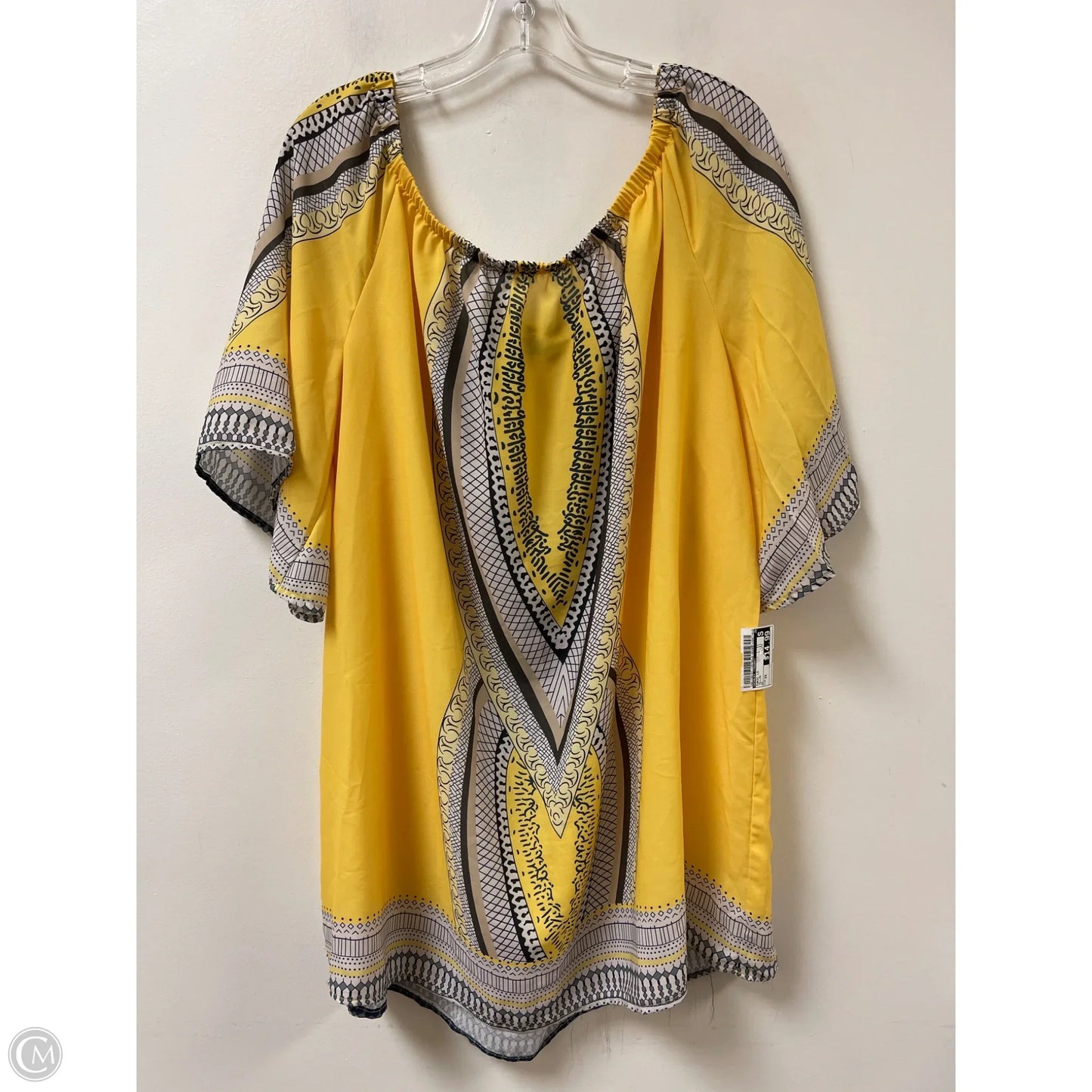 Tunic Long Sleeve By Ashley Stewart In Yellow, Size: 2x