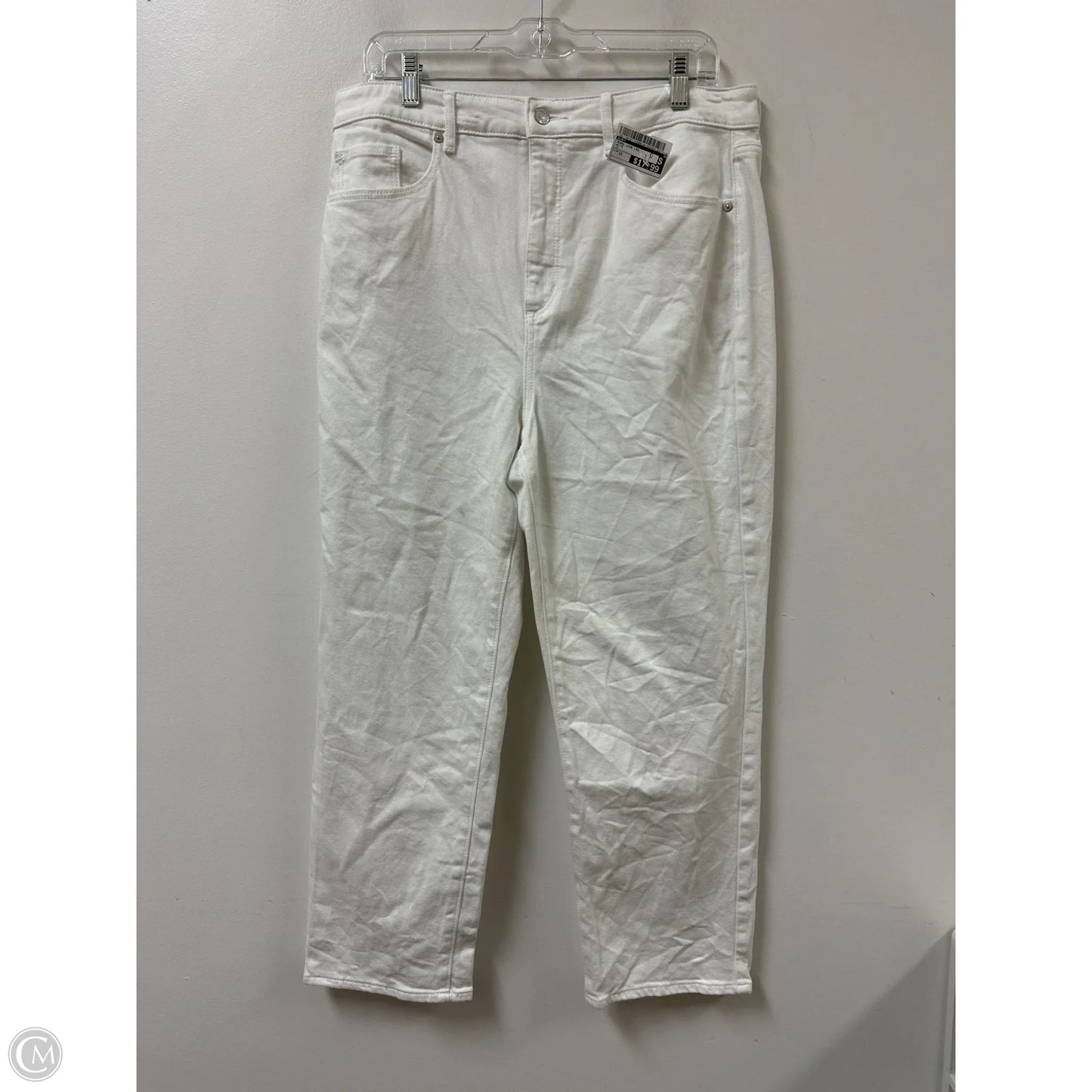 Jeans Wide Leg By Loft In White, Size: 12