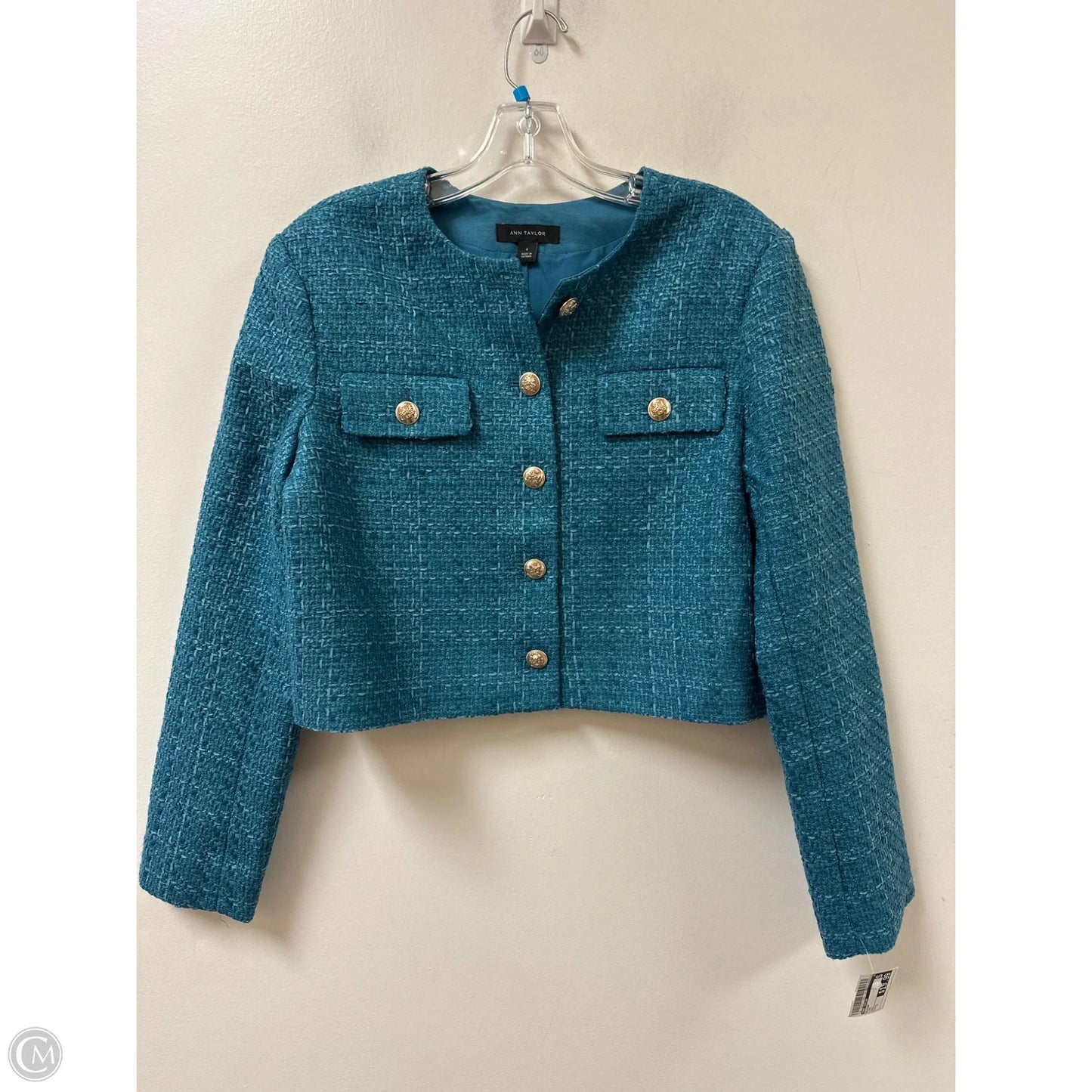 Blazer By Ann Taylor In Teal, Size: S