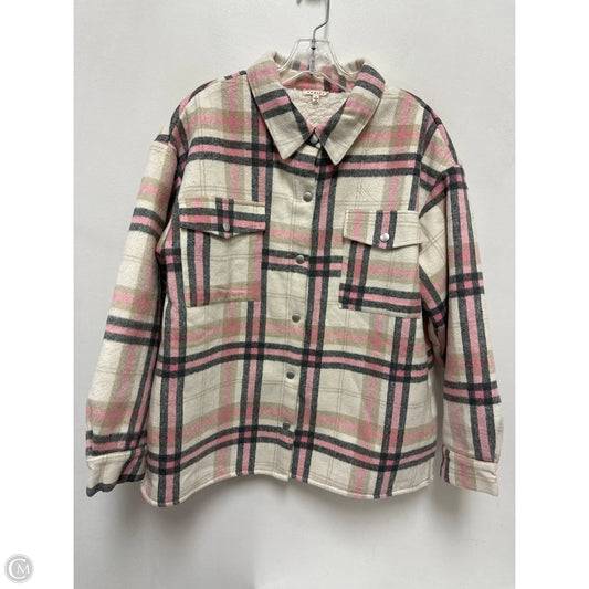 Jacket Shirt By Jodifl In Pink, Size: L
