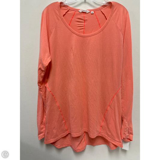Athletic Top Long Sleeve Crewneck By Athleta In Orange, Size: Xl