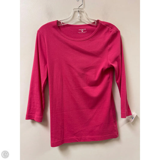 Top Long Sleeve Basic By Jones New York In Pink, Size: S