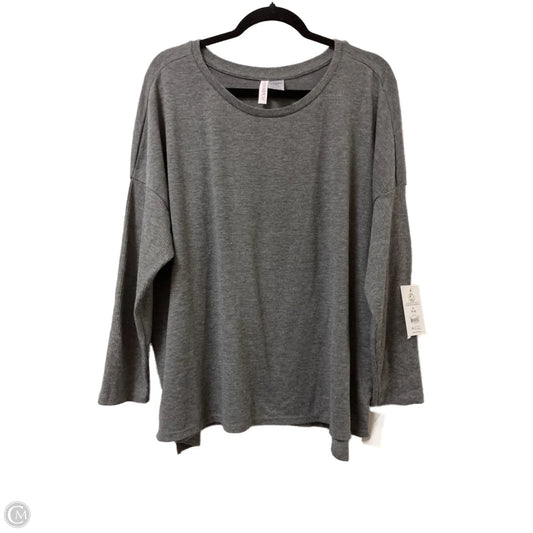 Top Long Sleeve By Clothes Mentor In Grey, Size: Xl