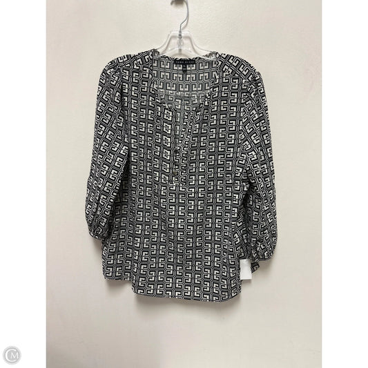 Top Long Sleeve By Clothes Mentor In Black & White, Size: Xl