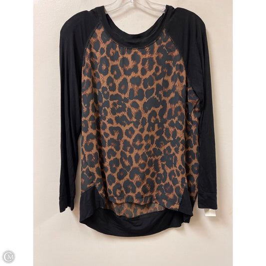 Top Long Sleeve By Eight Sixty In Animal Print, Size: M