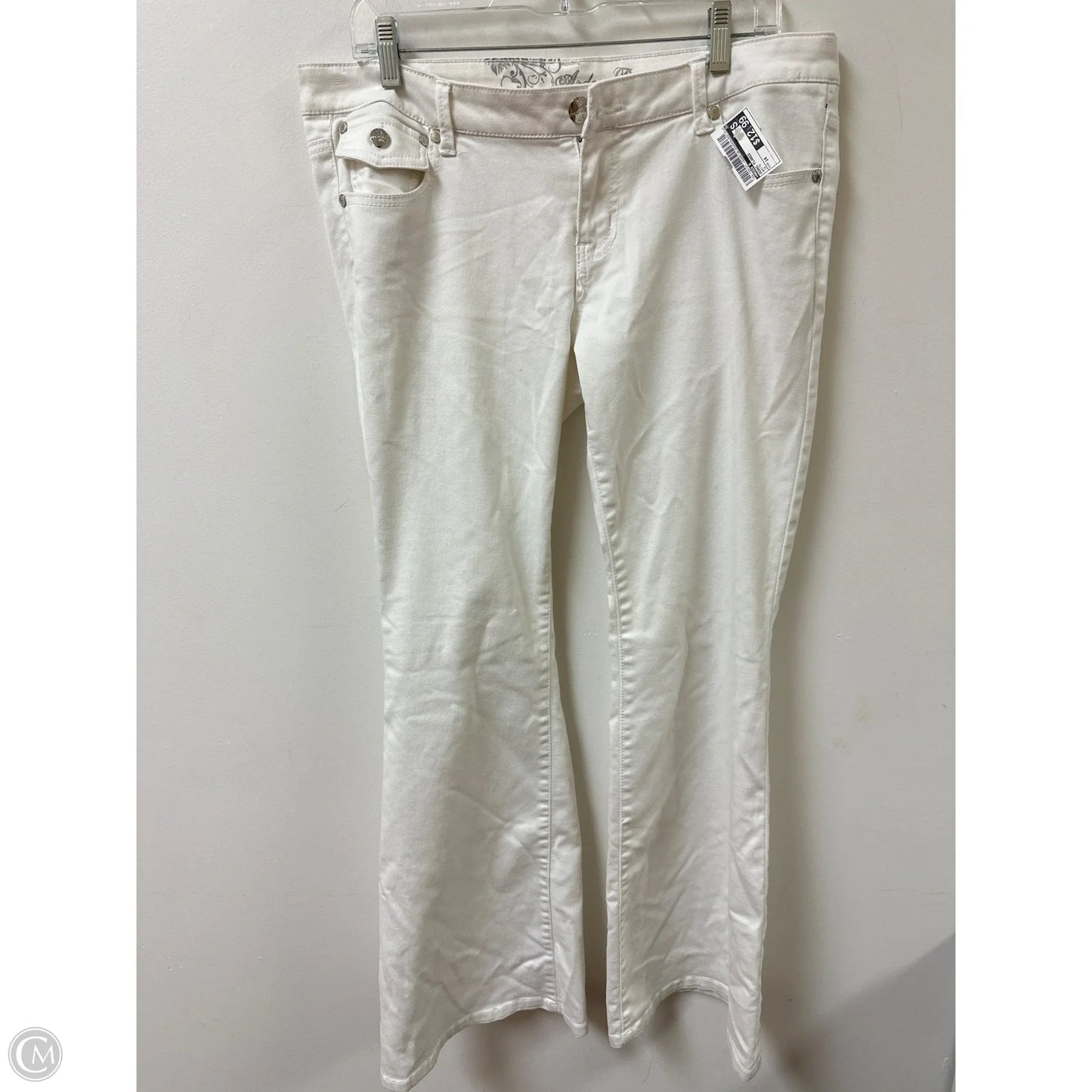 Jeans Flared By Arden B In White, Size: 14