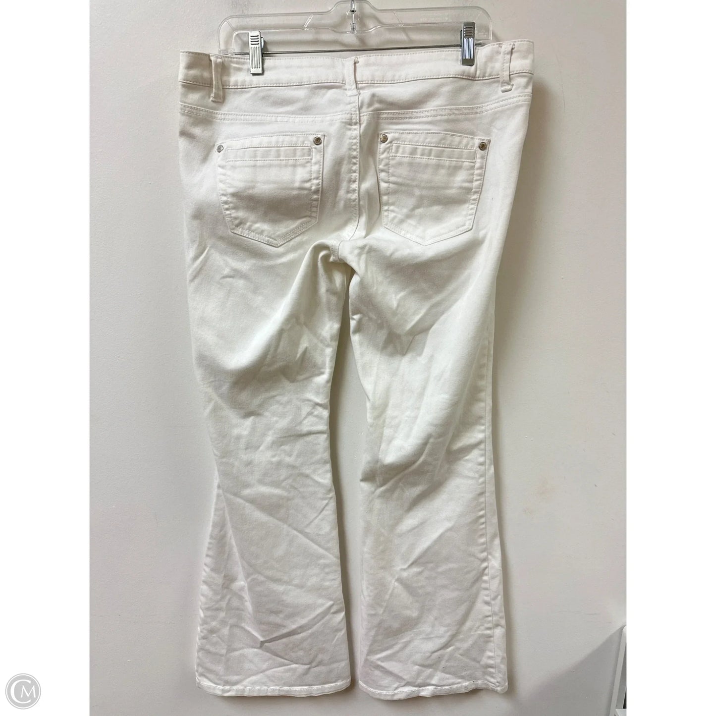 Jeans Flared By Arden B In White, Size: 14