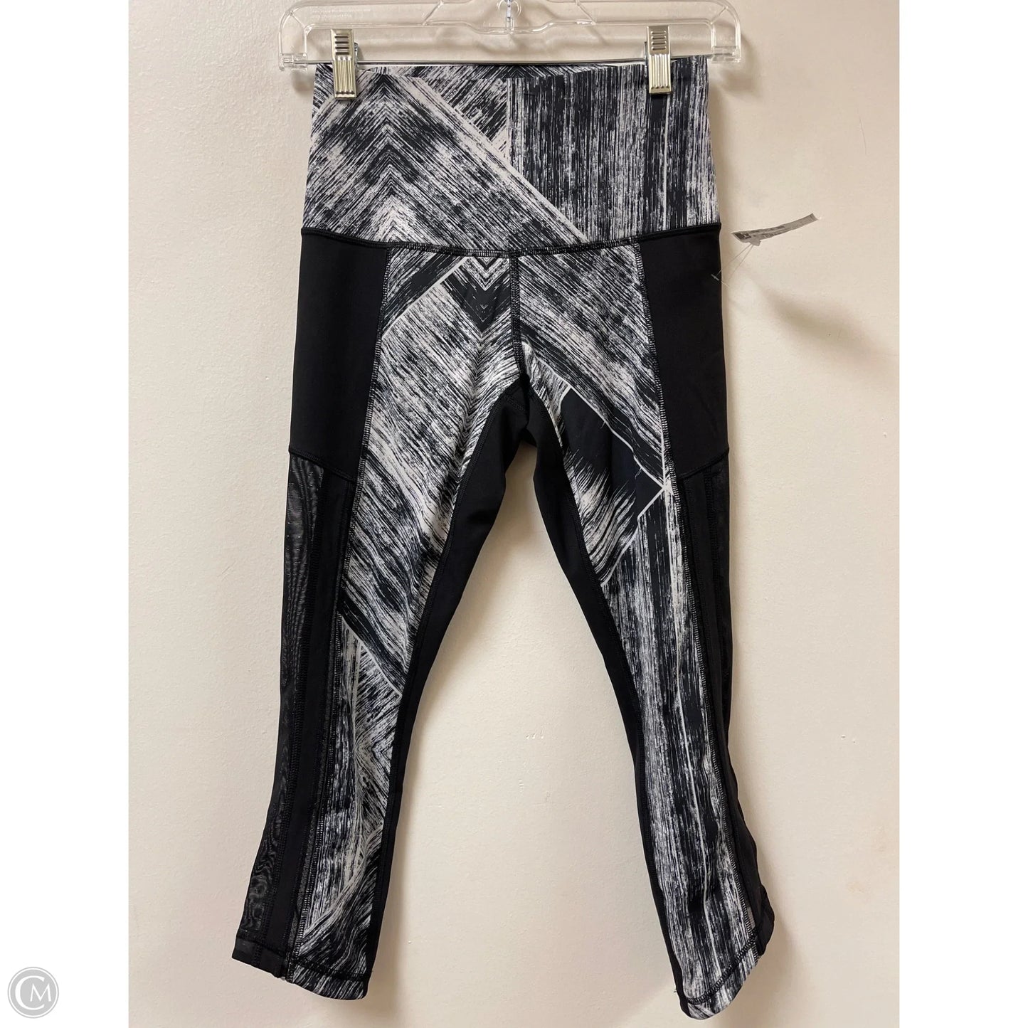 Athletic Pants By Lululemon In Black & White, Size: 4