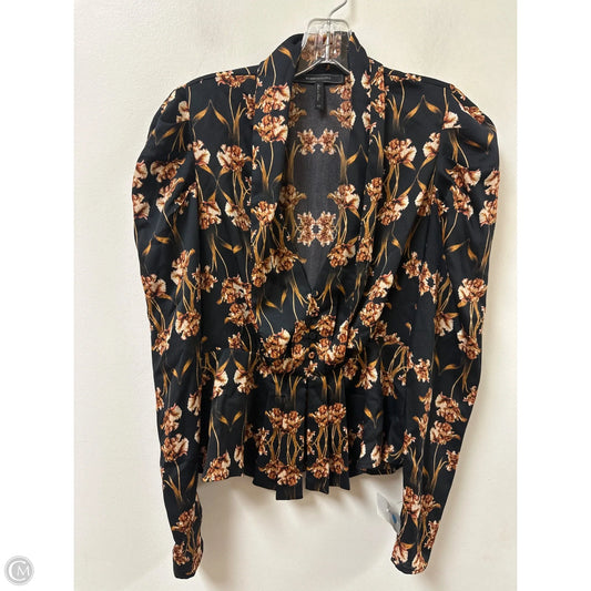 Blouse Long Sleeve By Bcbgmaxazria In Black, Size: Xs